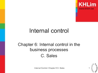 Internal control and deontology - Chapter 6 C. Sales