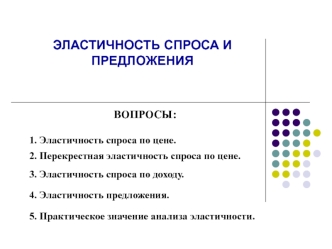 Эластичность спроса и предложения