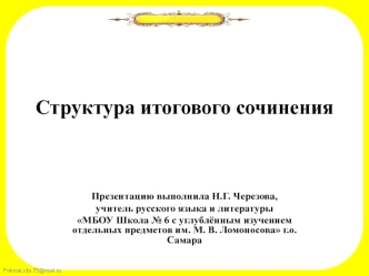 Структура итогового сочинения