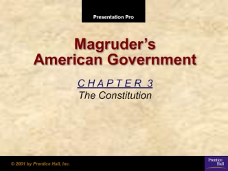 Magruder’s American Government. The Constitution