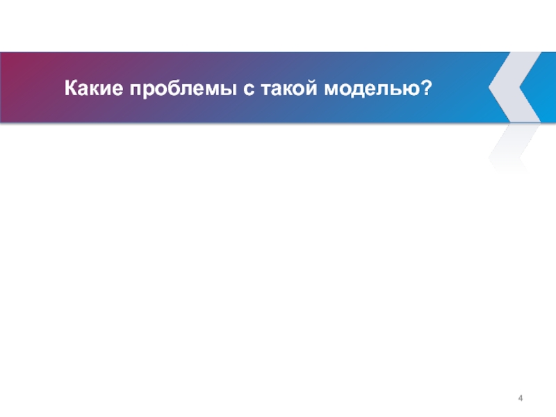 Какие проблемы с такой моделью?