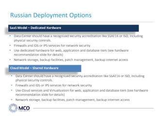 Russian hosting options