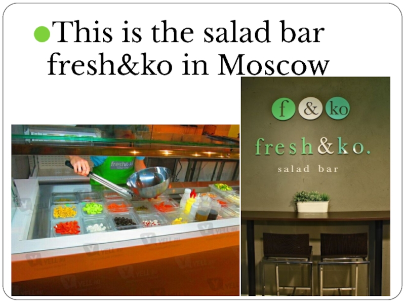 This is the salad bar fresh&ko in Moscow