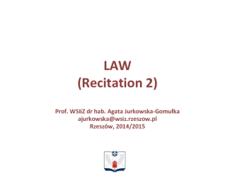 Law (Recitation 2). Economic freedom