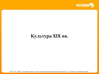 Культура XIX в