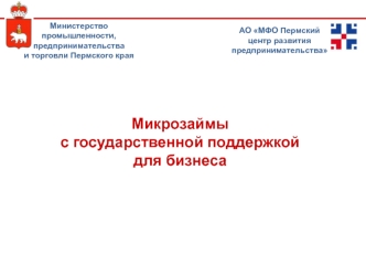 Микрозаймы с государственной поддержкой для бизнеса