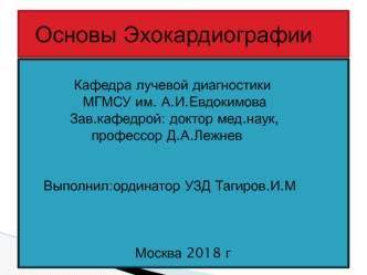 Основы эхокардиографии