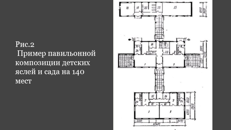 План здания павильонного типа