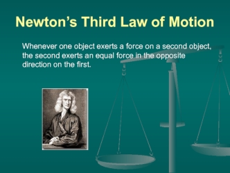 Newton’s Third Law of Motion