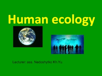 5. Human ecology