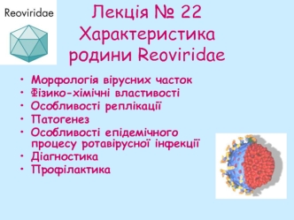 Характеристика родини Reoviridae