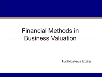 Financial Methods in Business Valuation