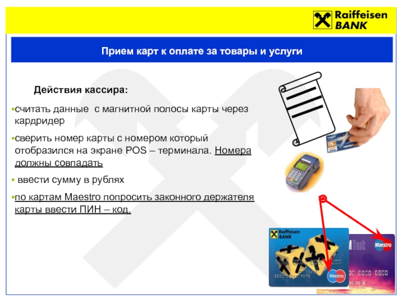 Какие платежные средства может принимать кассир в качестве оплаты схема