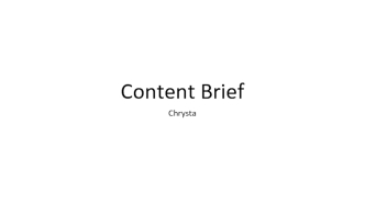 Content Brief