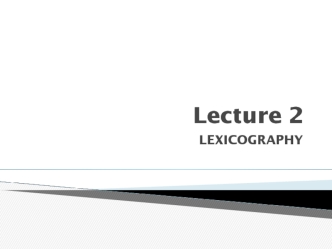 Lexicography. Types of dictionaries