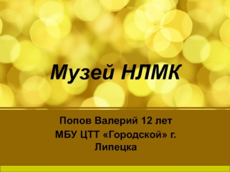 Новолипецкий металлургический комбинат. Музей НЛМК