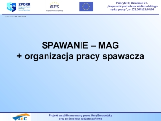 Spawanie – mag + organizacja pracy spawacza