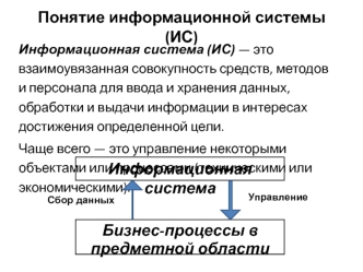 Понятие информационной системы (ИС)