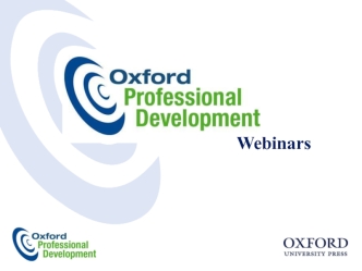 Oxford Professional Development. Webinars