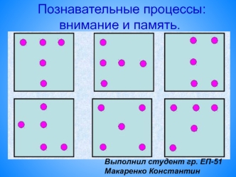 Познавательные процессы: внимание и память