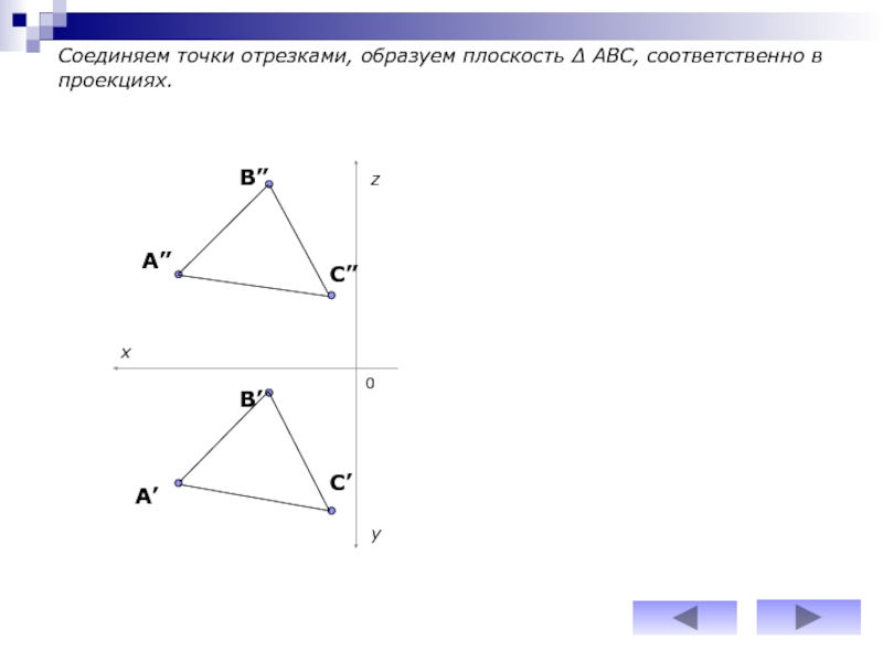 Точки соединить отрезками. Соответственно в геометрии. Как соединить точки отрезками. Проекция в геометрии 8 класс.