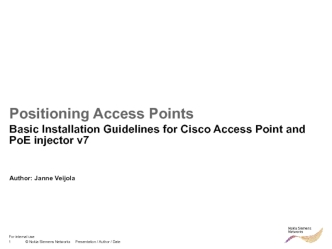 Introductions to positioning access points