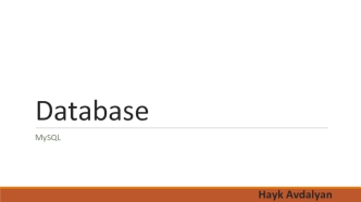 Database MySQL