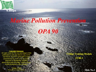 Marine pollution prevention