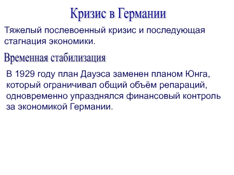 Какие обстоятельства экономического характера обусловили принятие плана дауэса