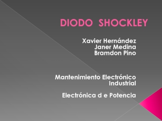 Diodo shockley