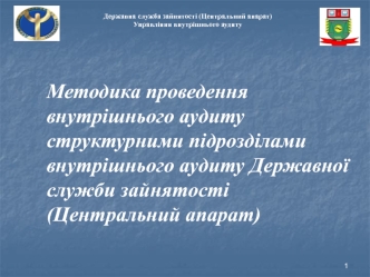 Методика проведення внутрішнього аудиту структурними підрозділами внутрішнього аудиту державної служби зайнятості