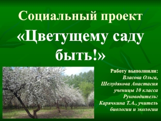 Благоустройство территории заброшенного сада для жителей поселка Ремзавод