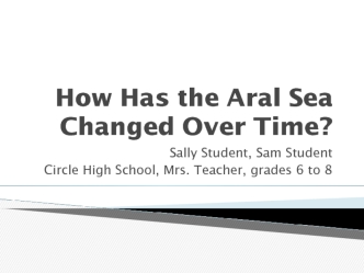 How Has the Aral Sea Changed Over Time