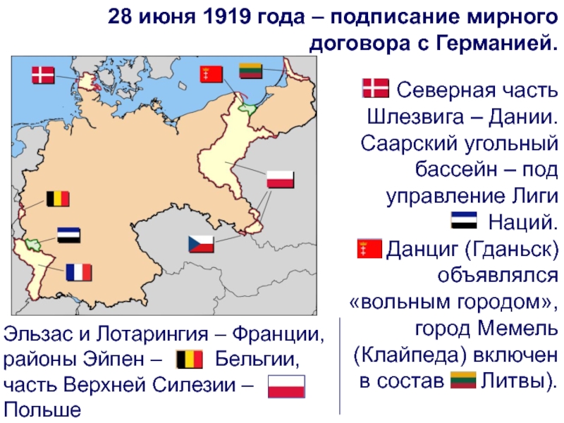 Карта германии после 1 мировой