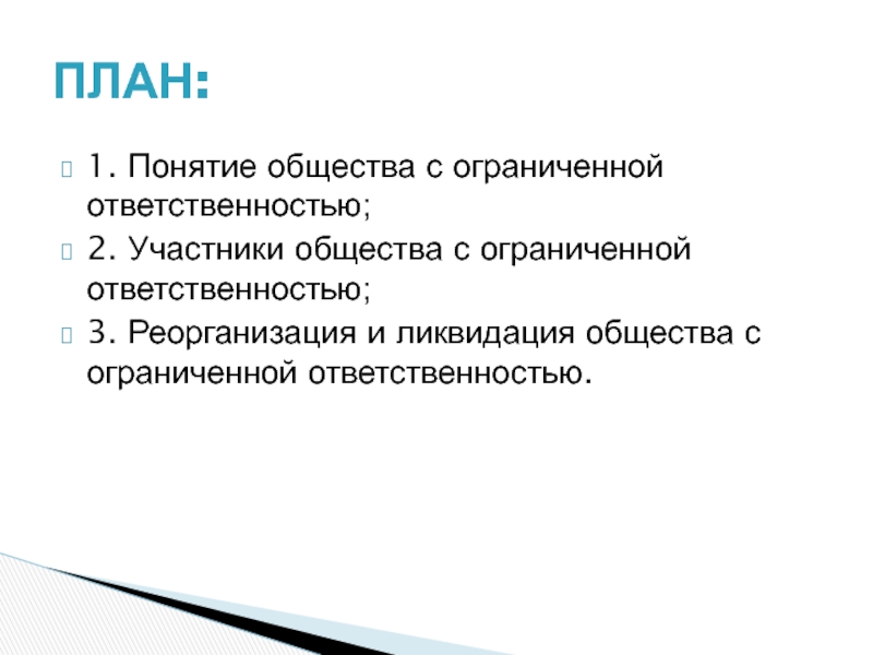 Реферат: Общество с ограниченной ответственностью, создание и его реорганизация