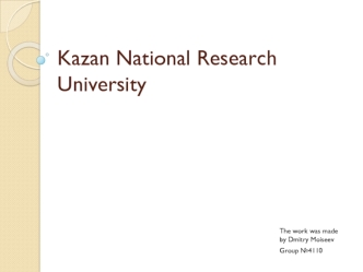 Kazan National Research University