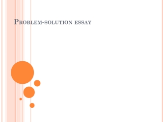 Problem-solving essay