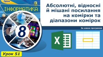 Абсолютні, відносні й мішані посилання на комірки та діапазони комірок