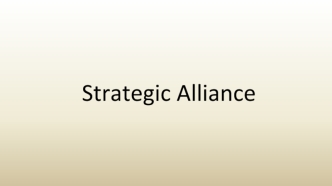 Strategic Alliance