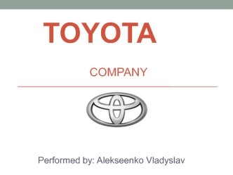 Toyota company. History