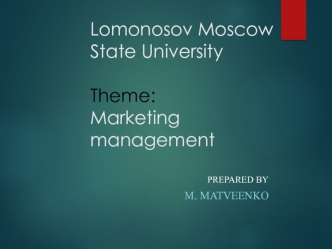 Marketing management