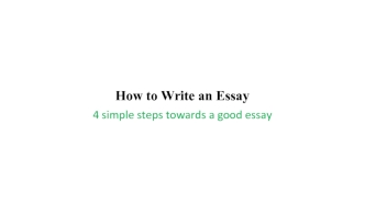 How to write an essay