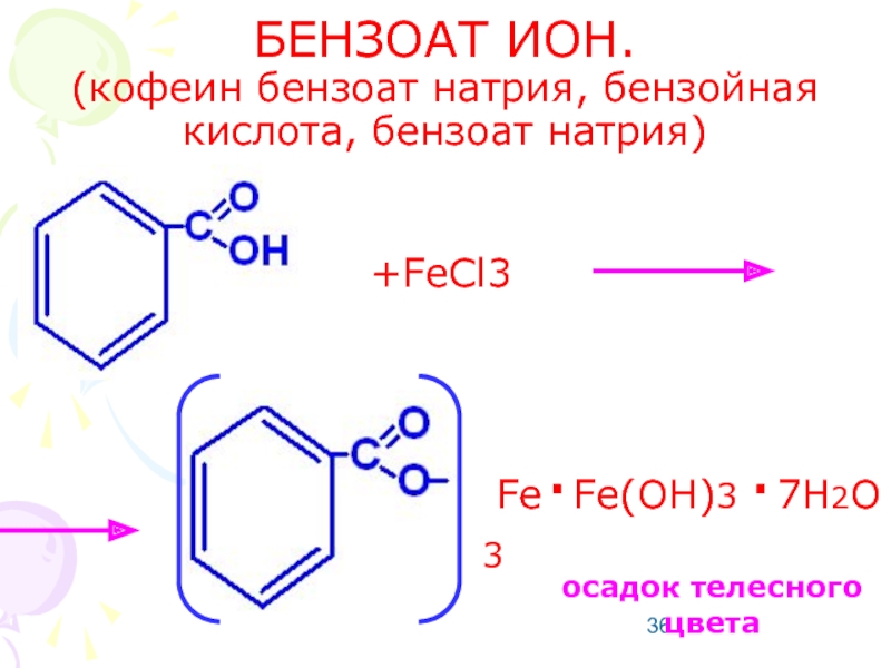 Бензойная кислота h. Бензойная кислота h2 изб. Натрия бензоат подлинность реакции.