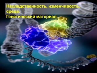 Наследственность, изменчивость, среда, генетический материал