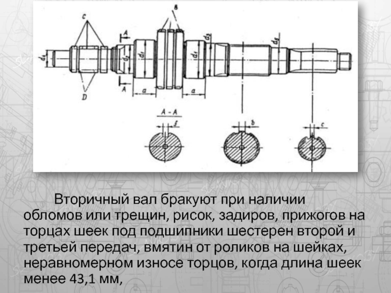 Шейка вала чертеж