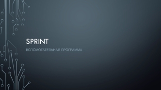 Sprint. Вспомогательная программа