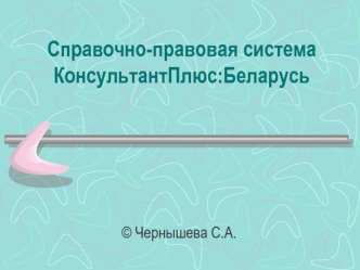 Справочно-правовая система Консультант-Плюс Беларусь