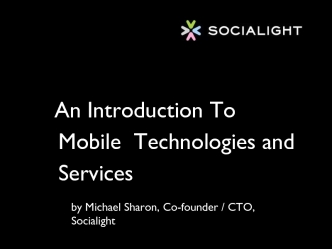 An Introduction ToMobile Technologies and Services