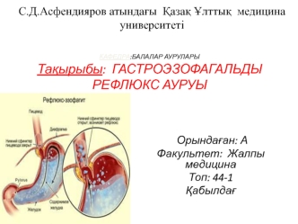 Гастроэзофагальды рефлюкс ауруы