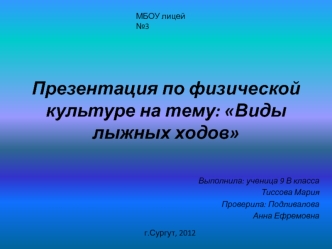 Виды лыжных ходов